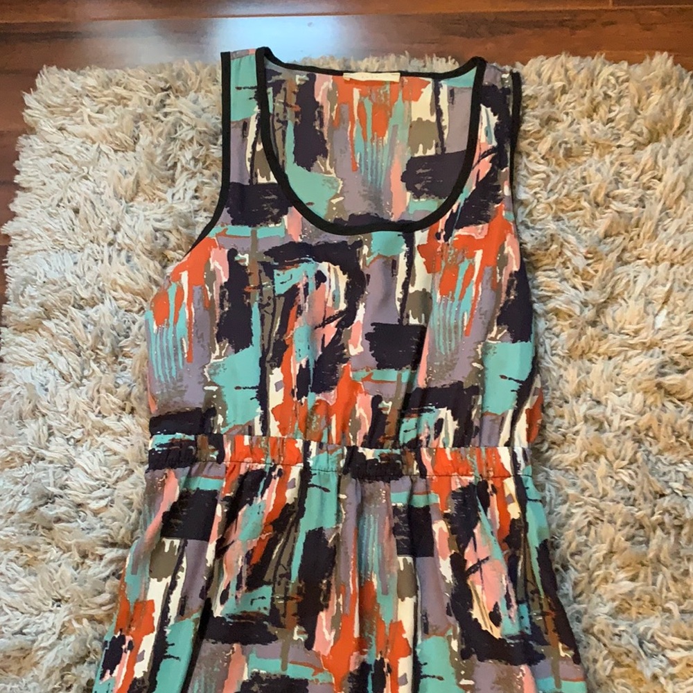 Lush hi low abstract dress
